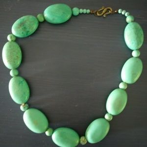 Jade beaded statement necklace